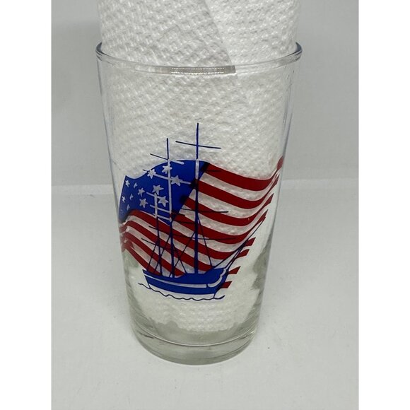 VTG Baltimore Fort McHenry & USS Constellation Souvenir Glass Tumbler Navy Ship - Picture 6 of 6